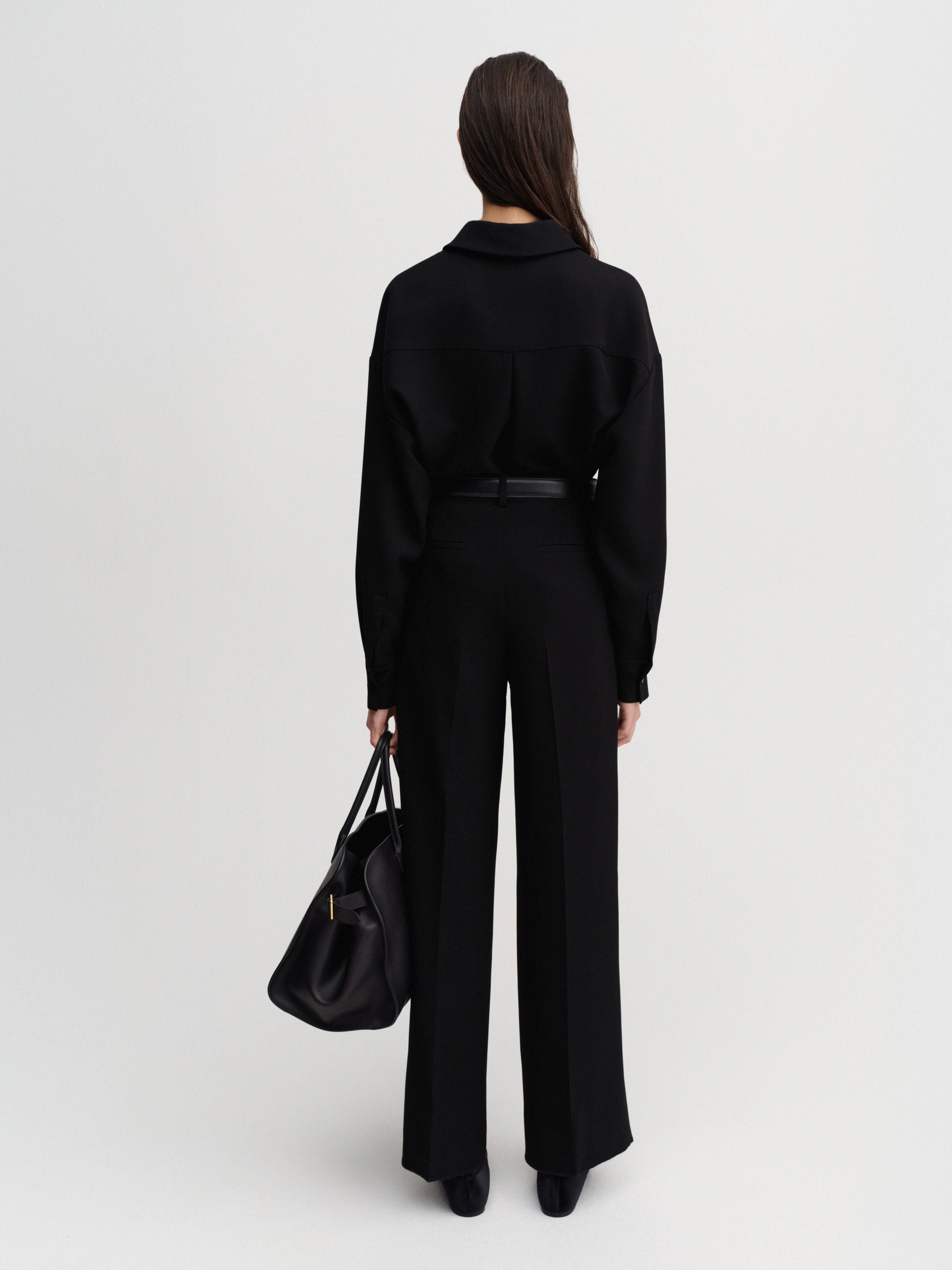 Finn Crepe Shirt Black