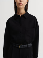 Finn Crepe Shirt Black