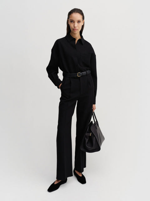 Finn Crepe Shirt Black