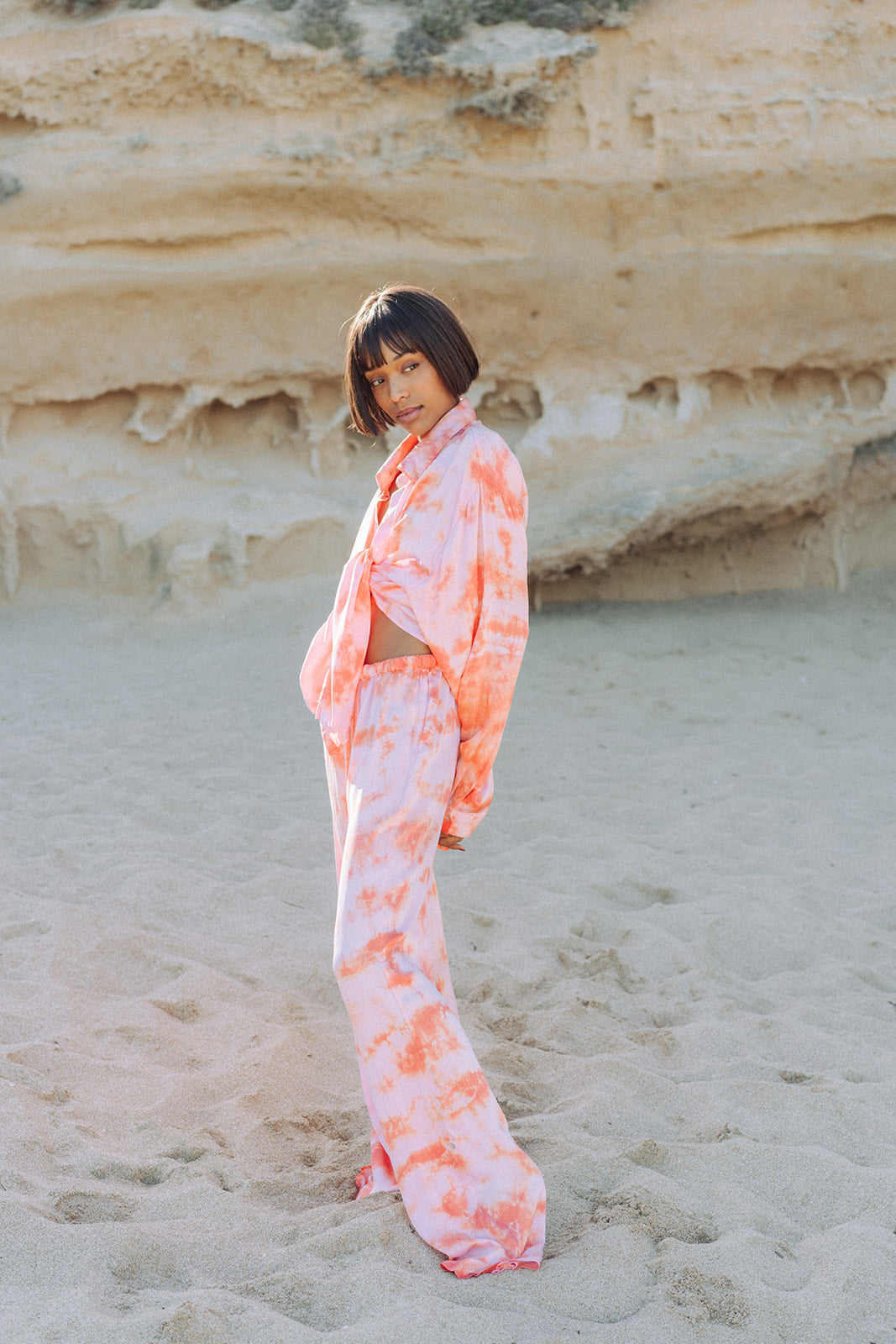 Pink Three Piece Batik Set