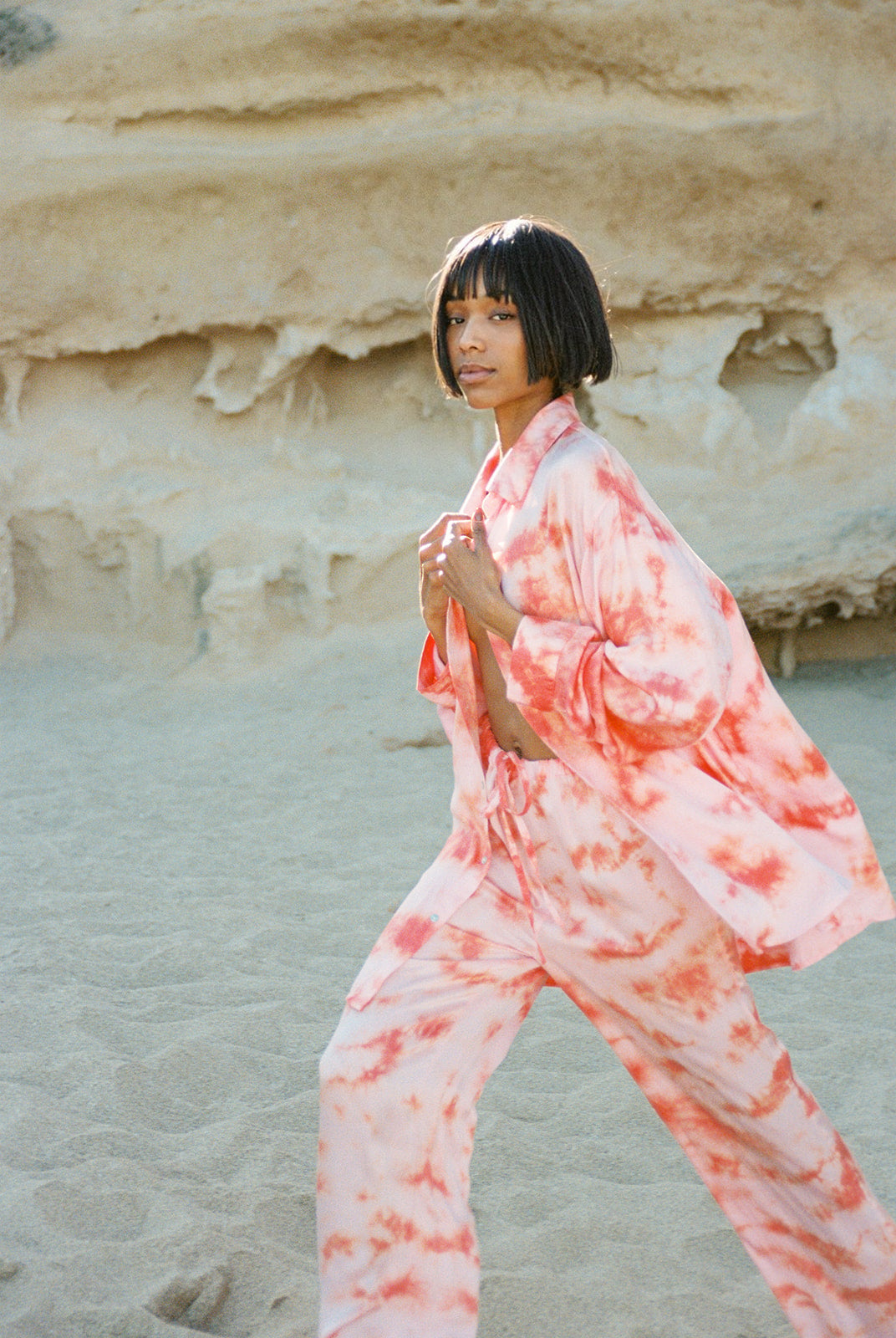 Pink Three Piece Batik Set
