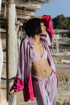Purple Pink Three Piece Batik Set