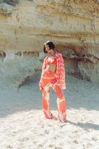 Orange Three Piece Batik Set
