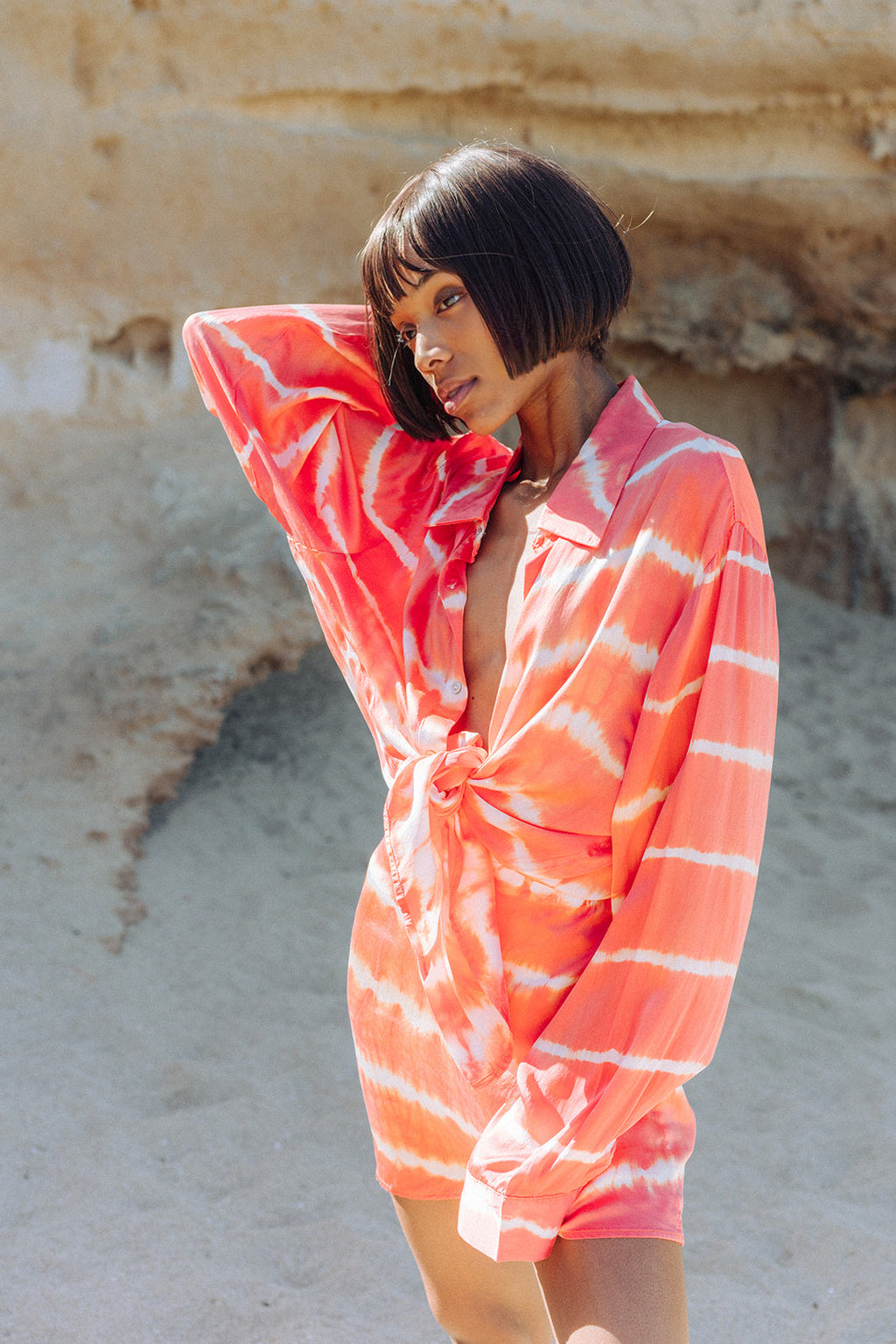 Orange Three Piece Batik Set
