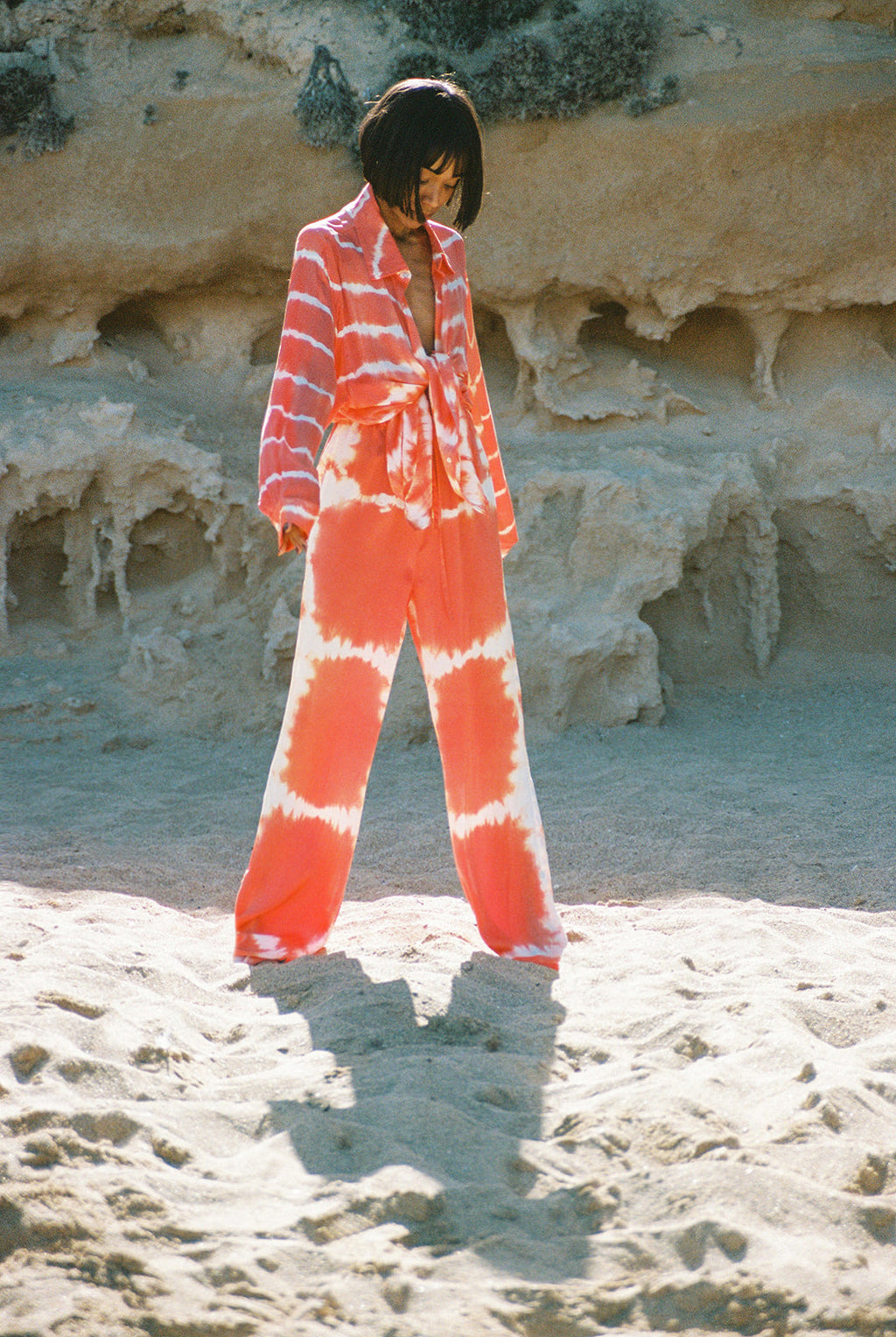 Orange Three Piece Batik Set