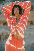 Orange Three Piece Batik Set