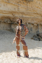 Brown Three Piece Batik Set