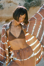 Brown Three Piece Batik Set