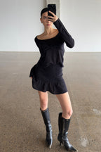 Mia Mini Skirt Black