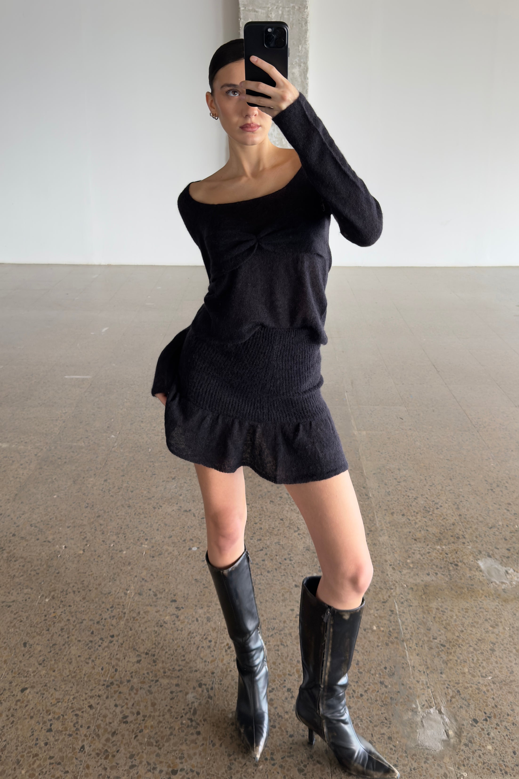 Mia Mini Skirt Black