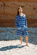 Blue Two Piece Batik Set