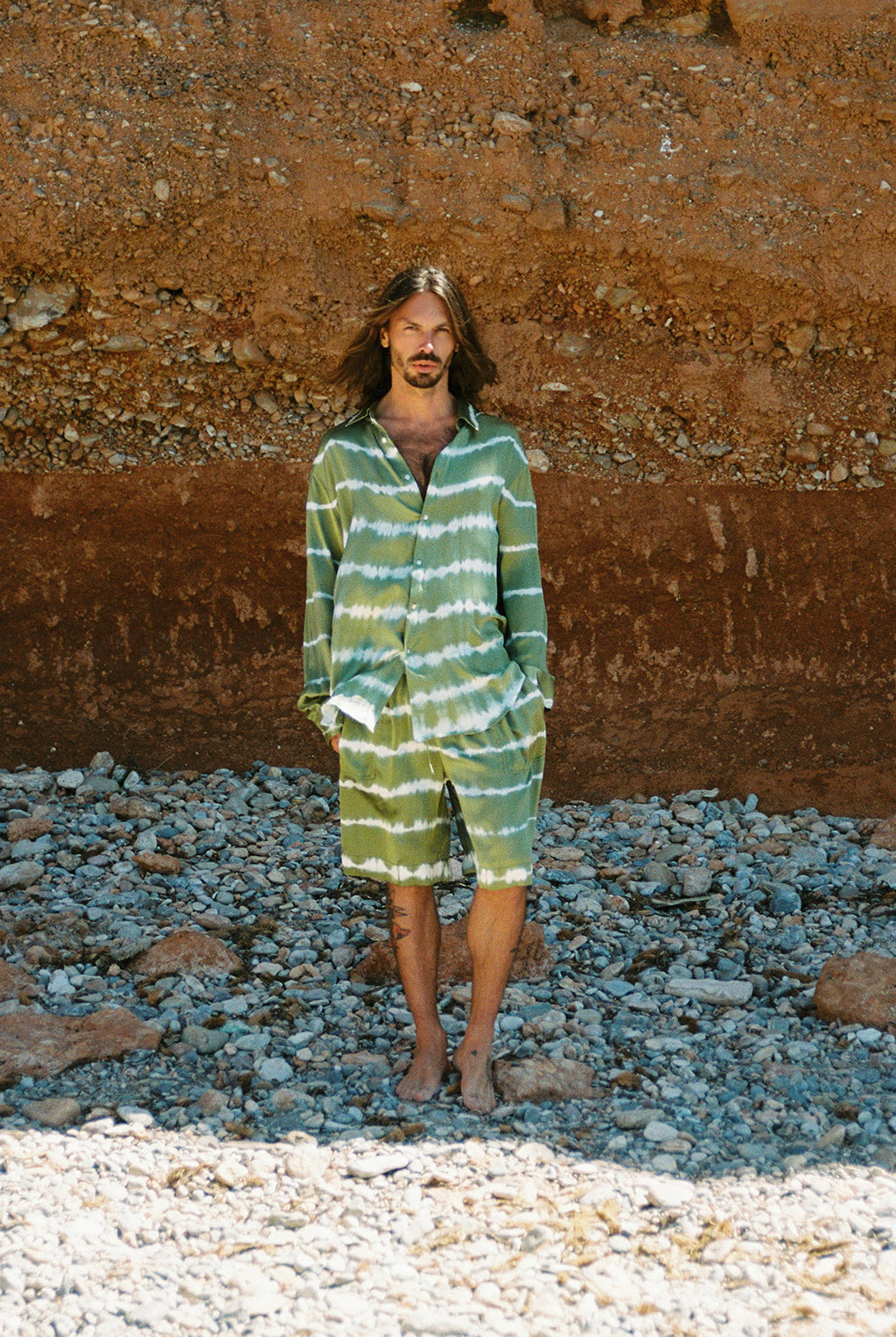 Green Two Piece Batik Set