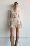 Mia Mini Skirt Ecru