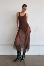 Swan Dress Brown