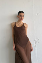 Swan Dress Brown