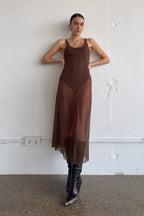 Swan Dress Brown