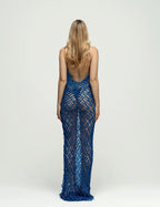 Electric Blue Net Dress