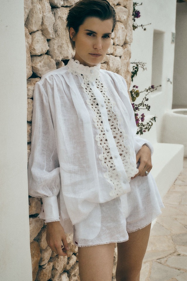Long sleeve lace top