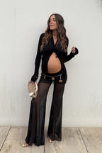 Mesh Trousers Black