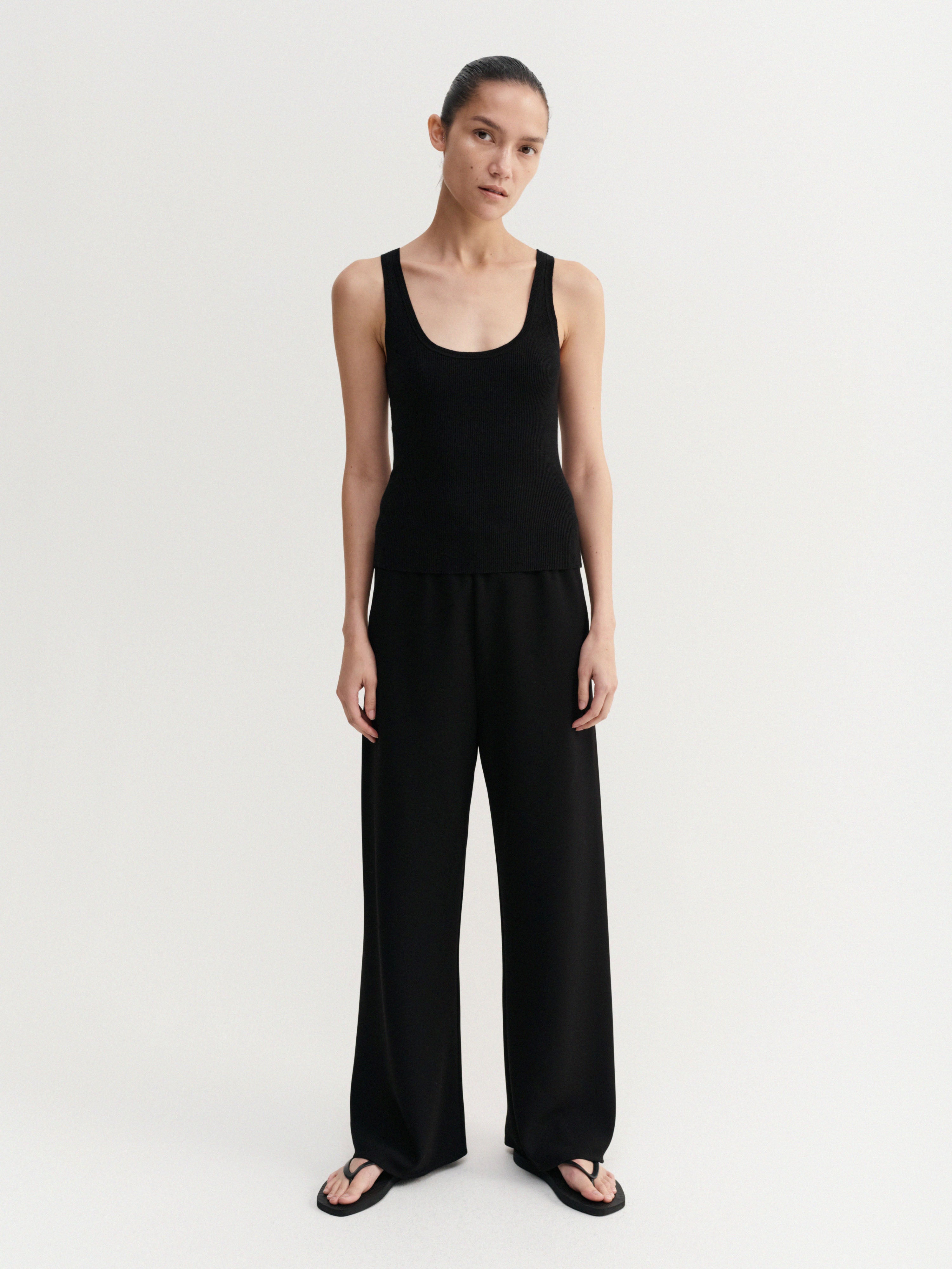 Indy Rib Top Black