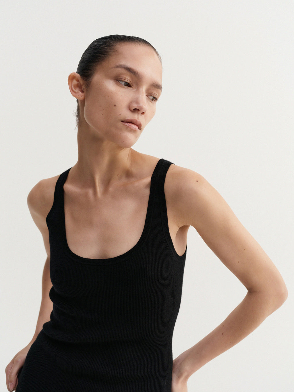 Indy Rib Top Black