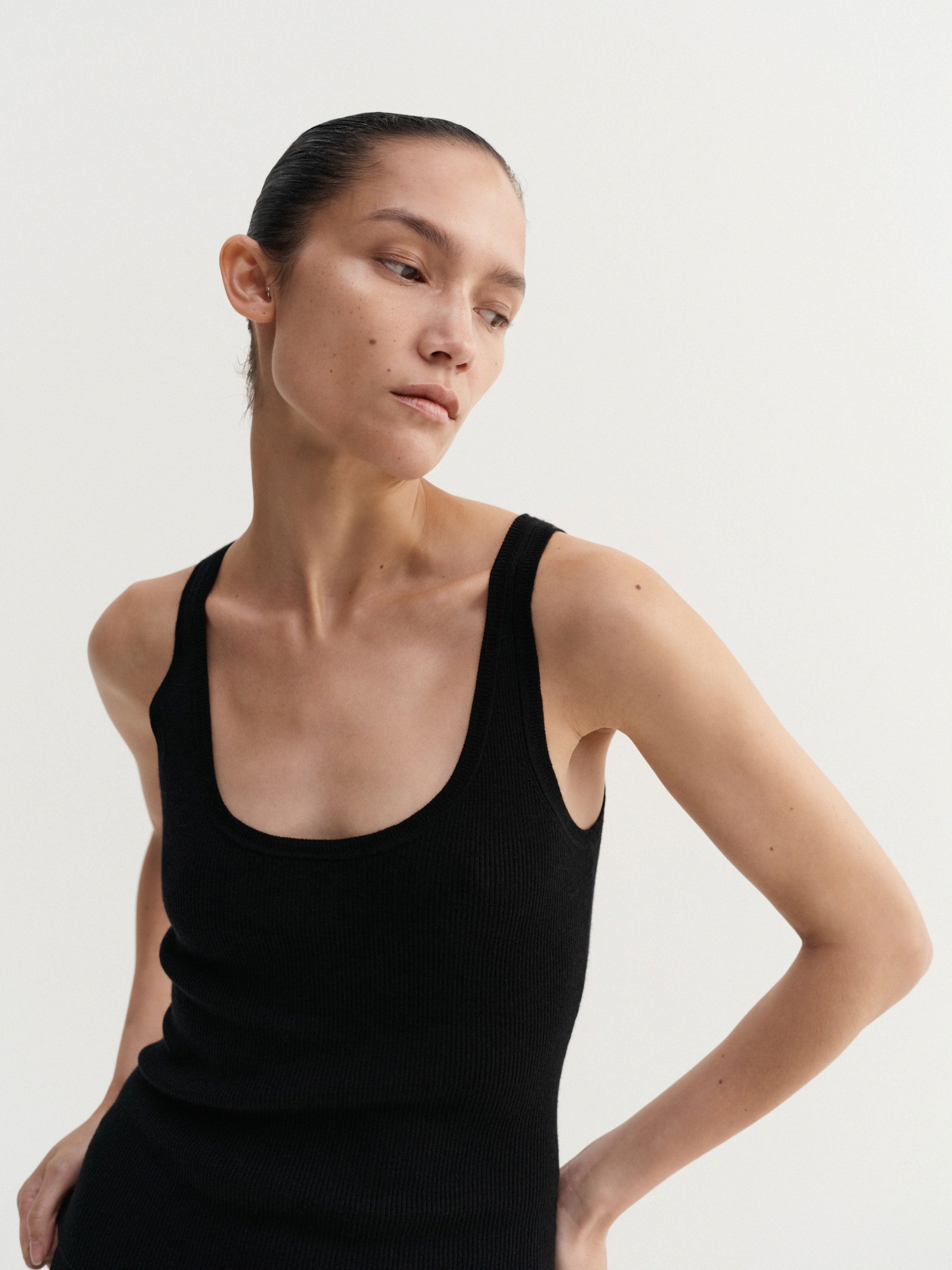 Indy Rib Top Black