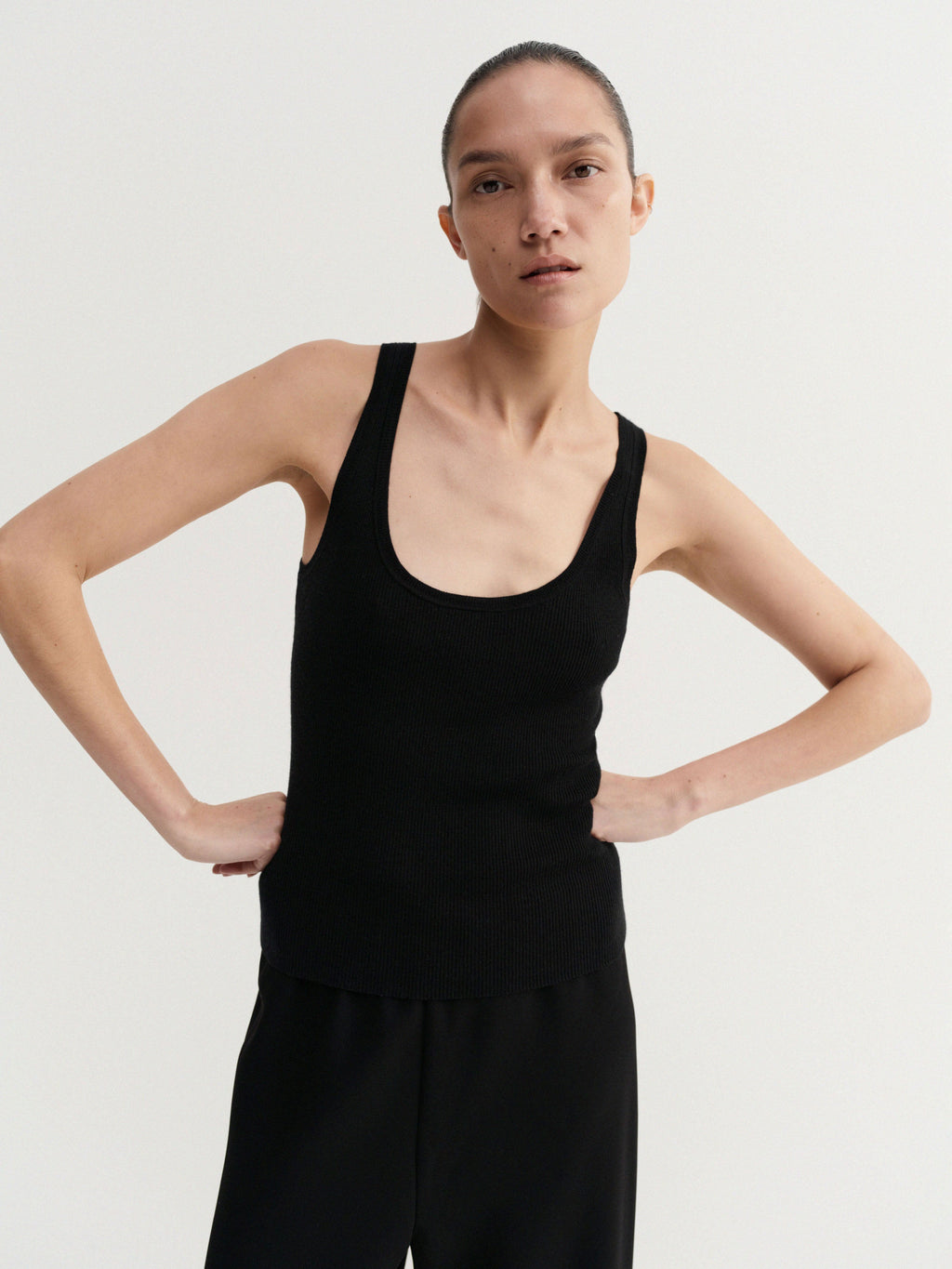 Indy Rib Top Black