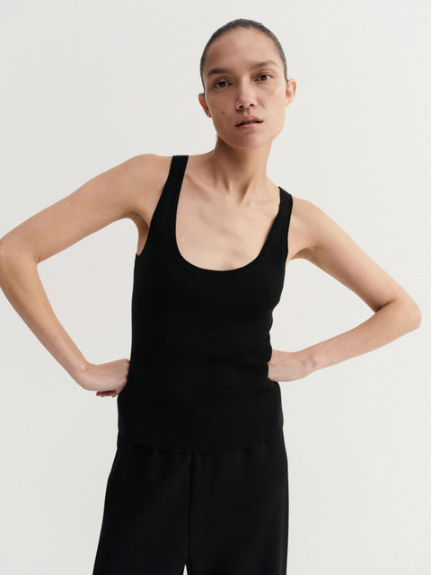 Indy Rib Top Black