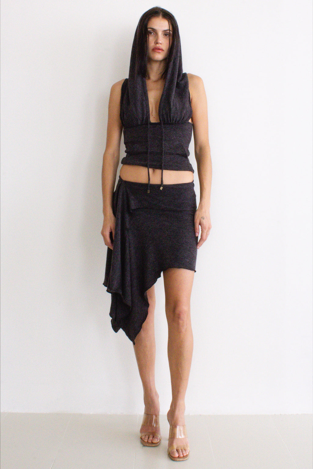 Zoe Knit Skirt Brown