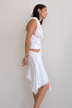 Zoe Knit Hood Top & Zoe Knit Skirt White