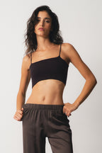 Bandeaux Knit Top Brown