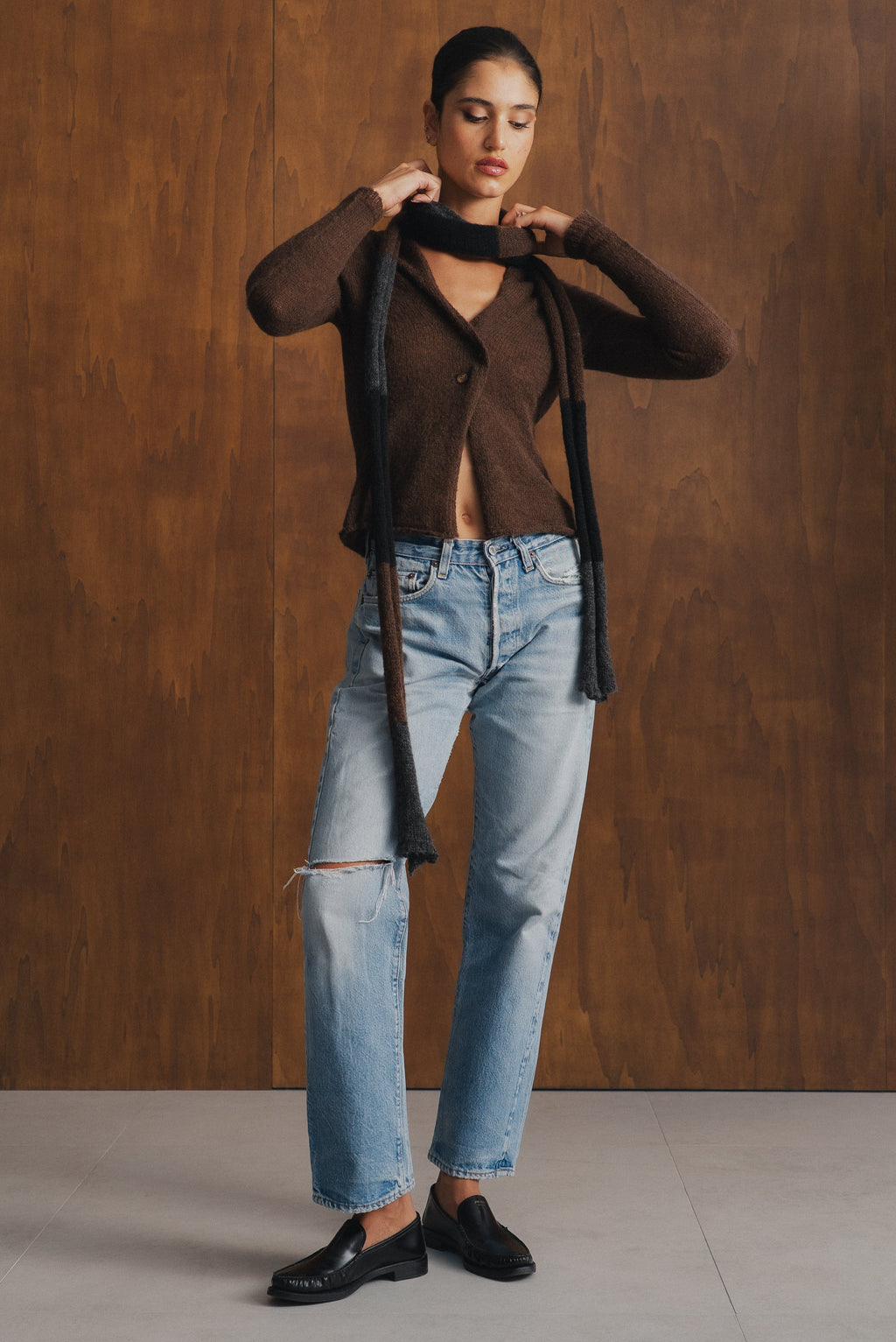 Rita Cardigan Brown
