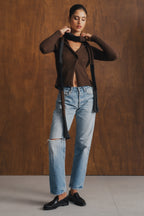 Rita Cardigan Brown