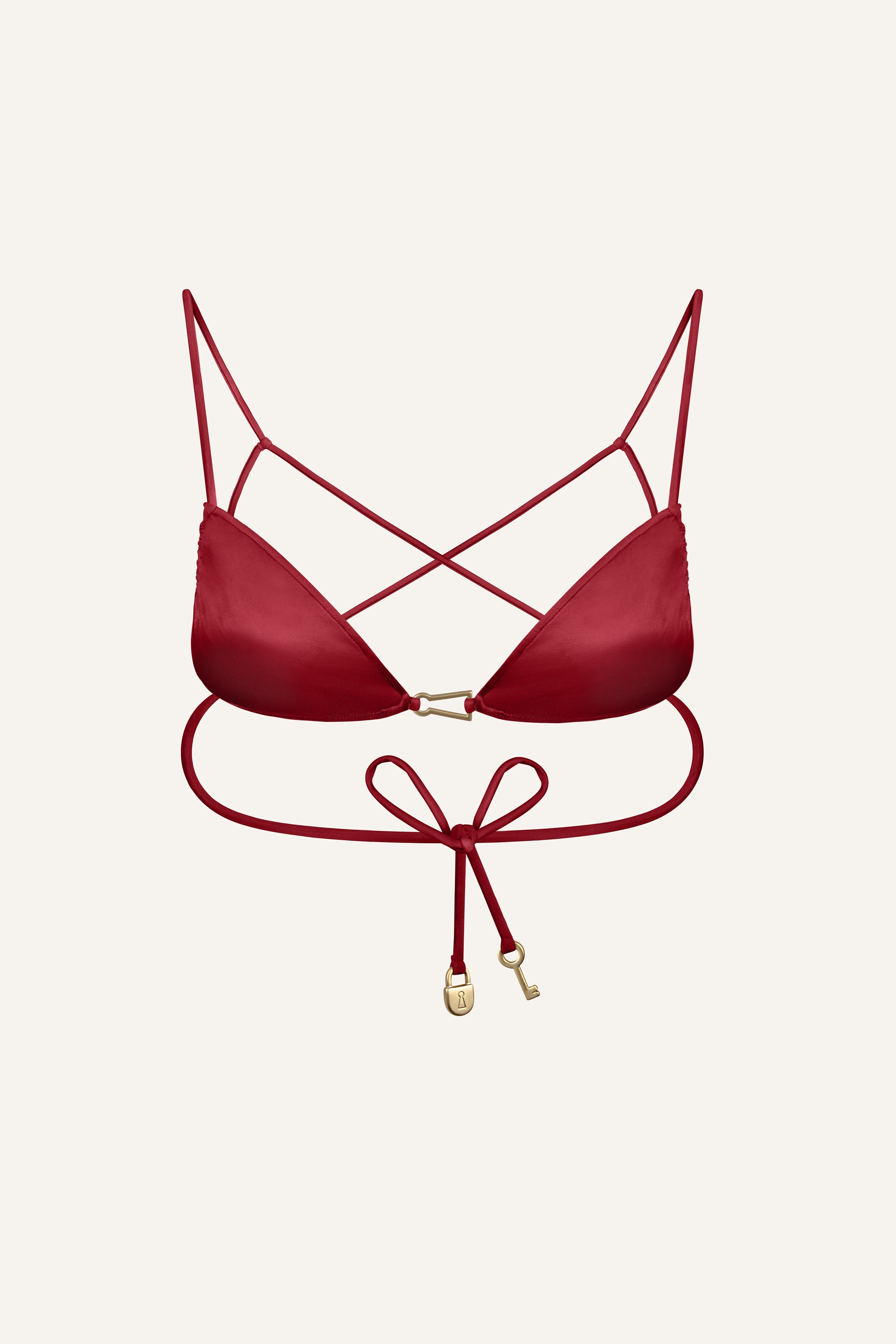 India Bikini Top Cherry