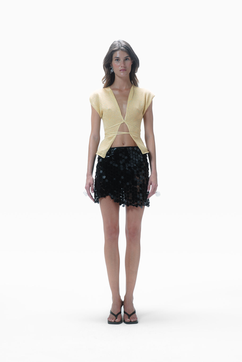 Lace Up Knit Top Butter