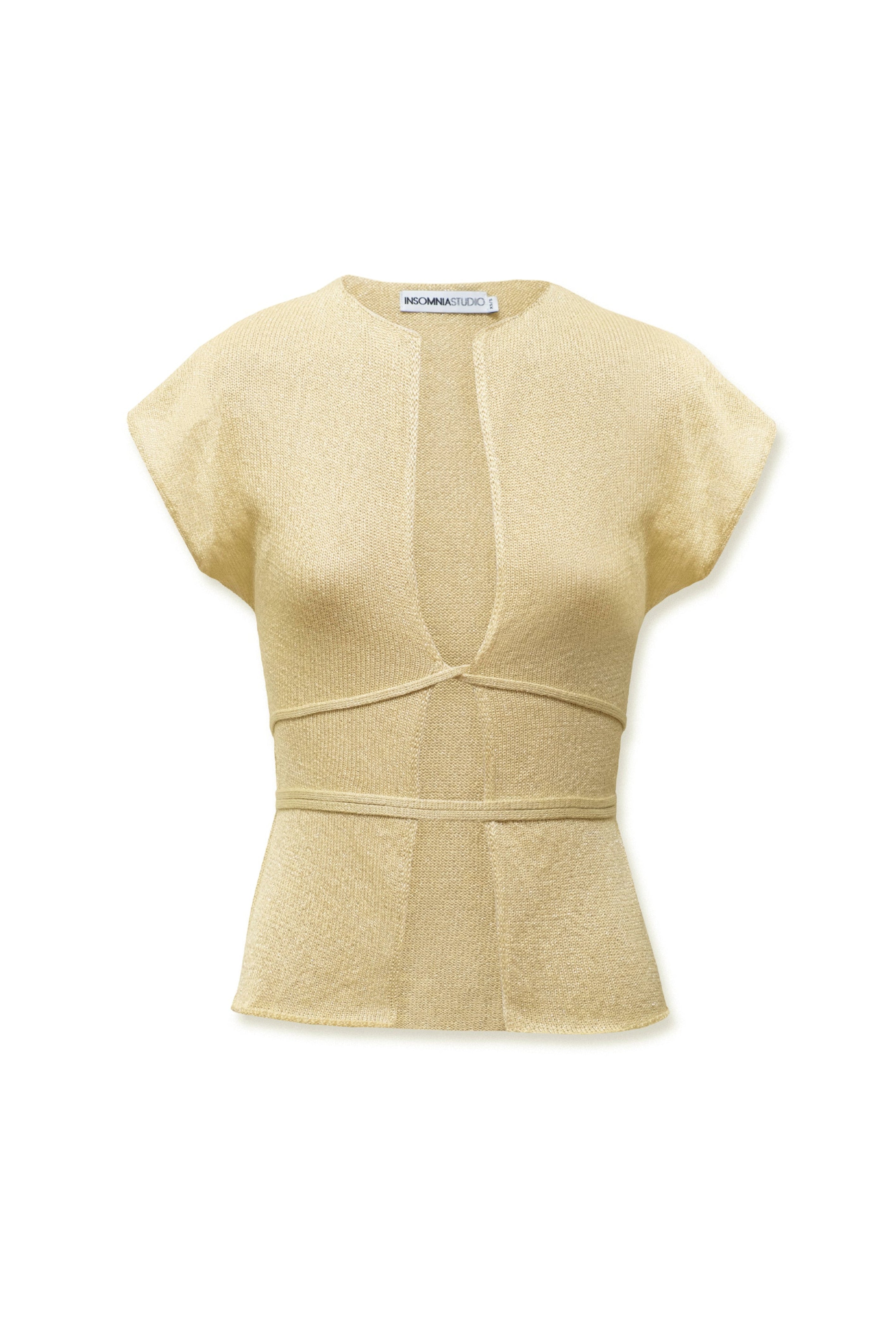 Lace Up Knit Top Butter