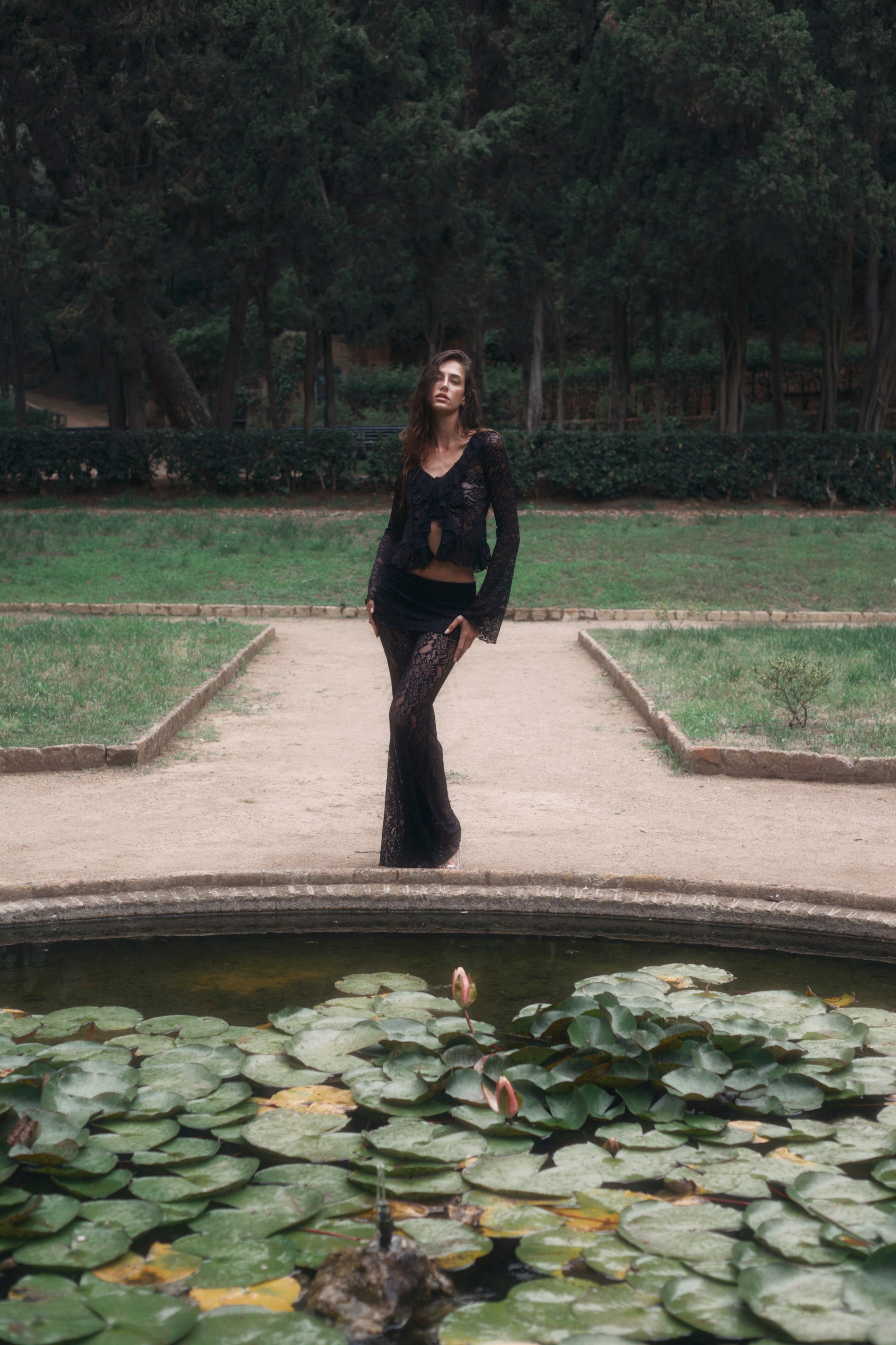 Lace Trousers Noir