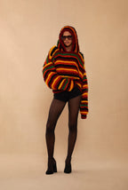 Knitted Wig Hoodie