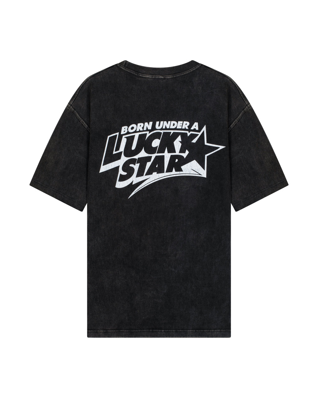 Lucky Star Tshirt Black Faded