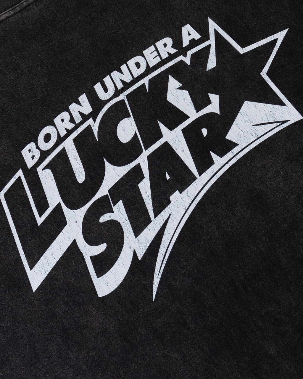 Lucky Star Tshirt Black Faded
