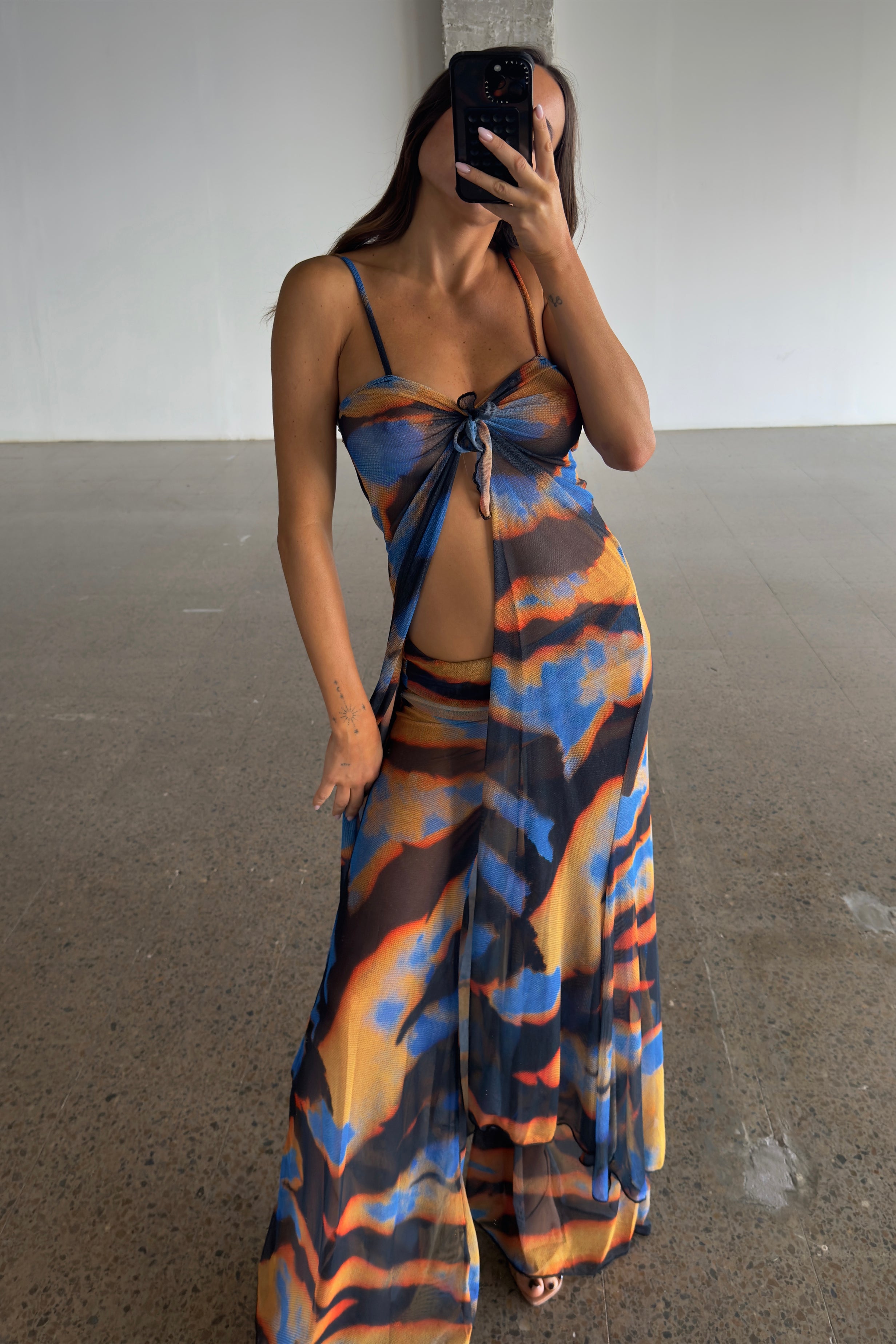 Mesh Maxi Top Safari
