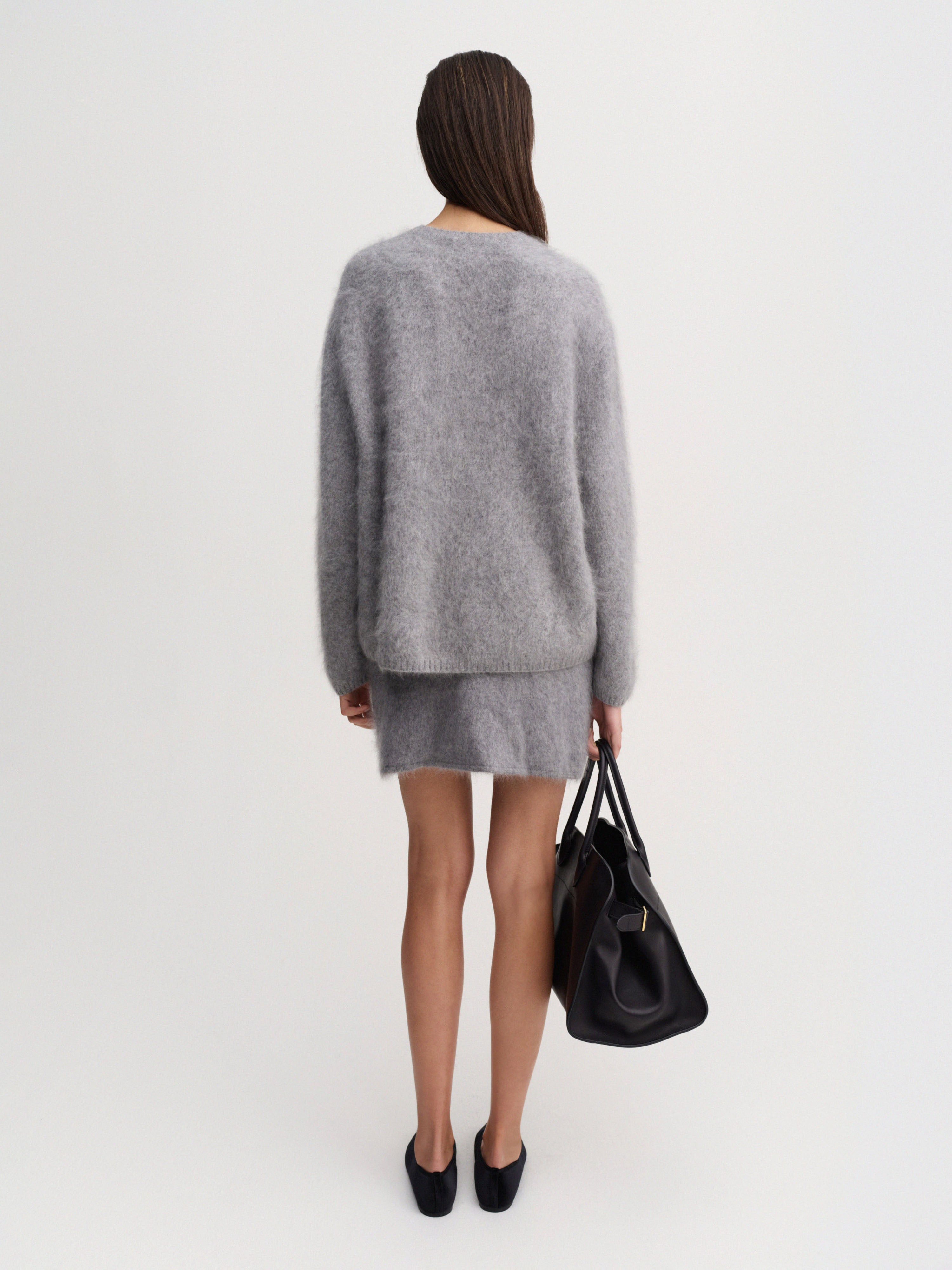 Mimi Brushed Skirt Grey