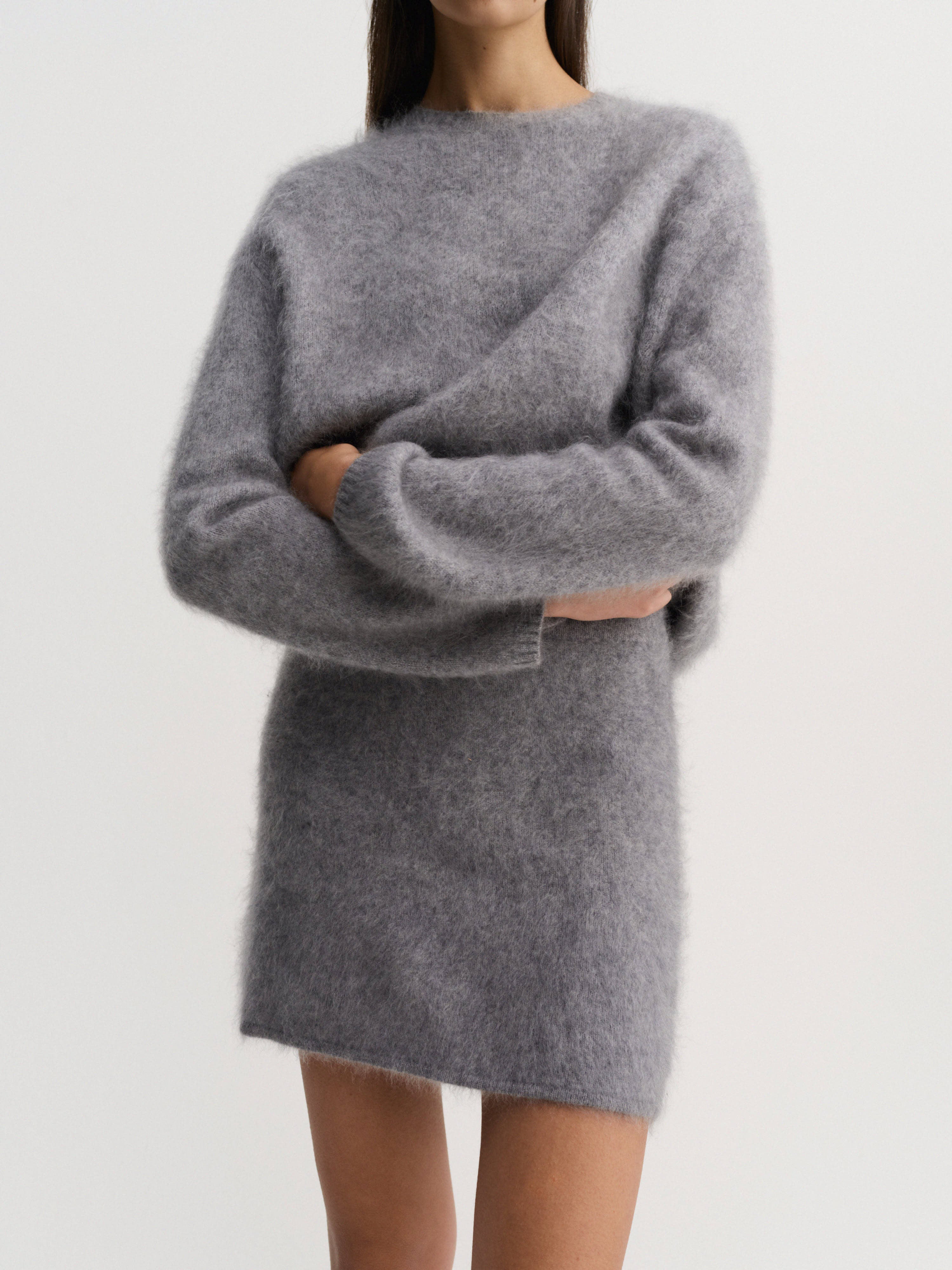 Mimi Brushed Skirt Grey