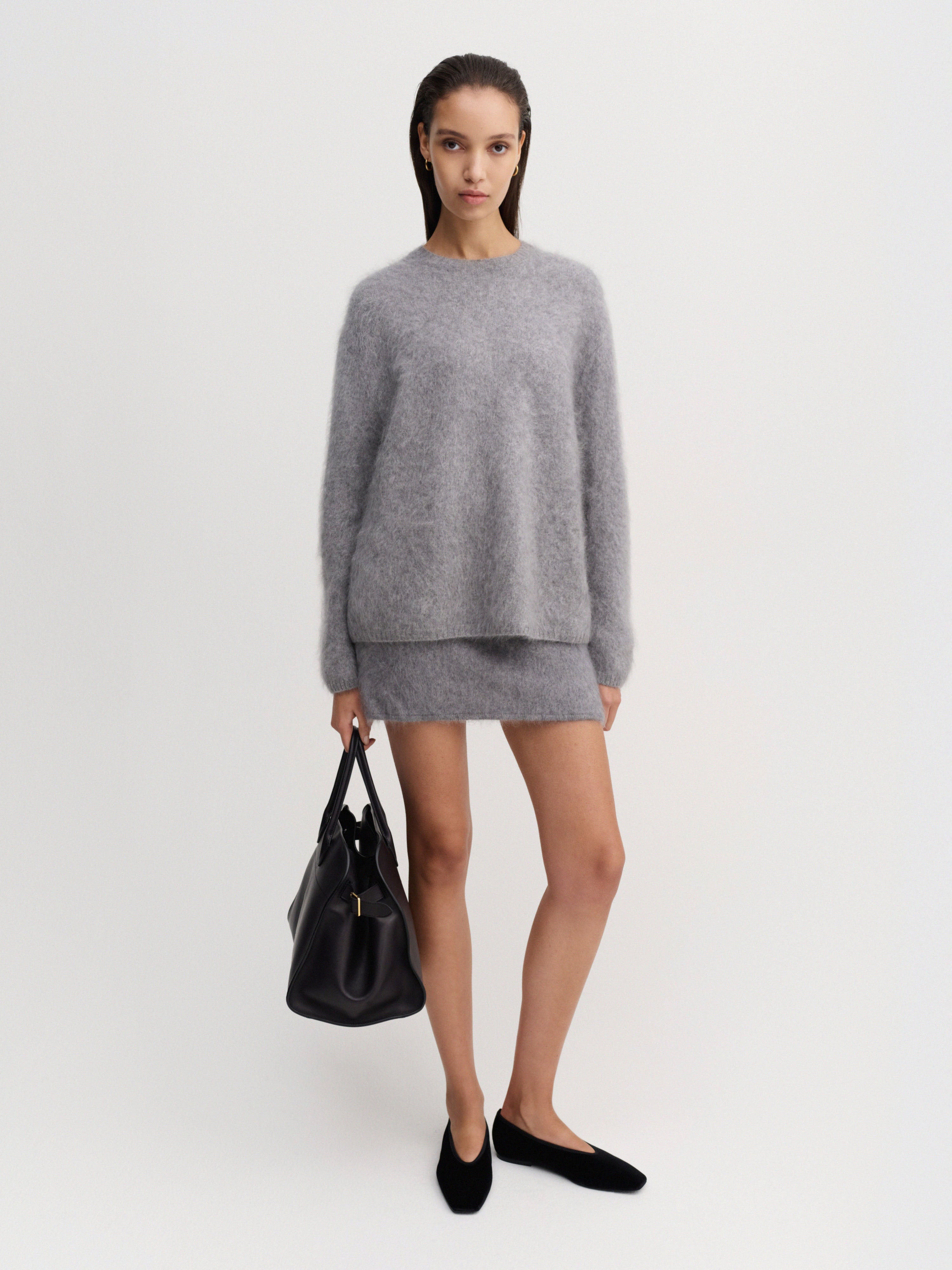 Mimi Brushed Skirt Grey