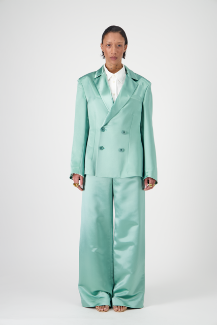 Margot Blazer Textured Silk Crepe