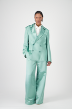 Margot Blazer Textured Silk Crepe