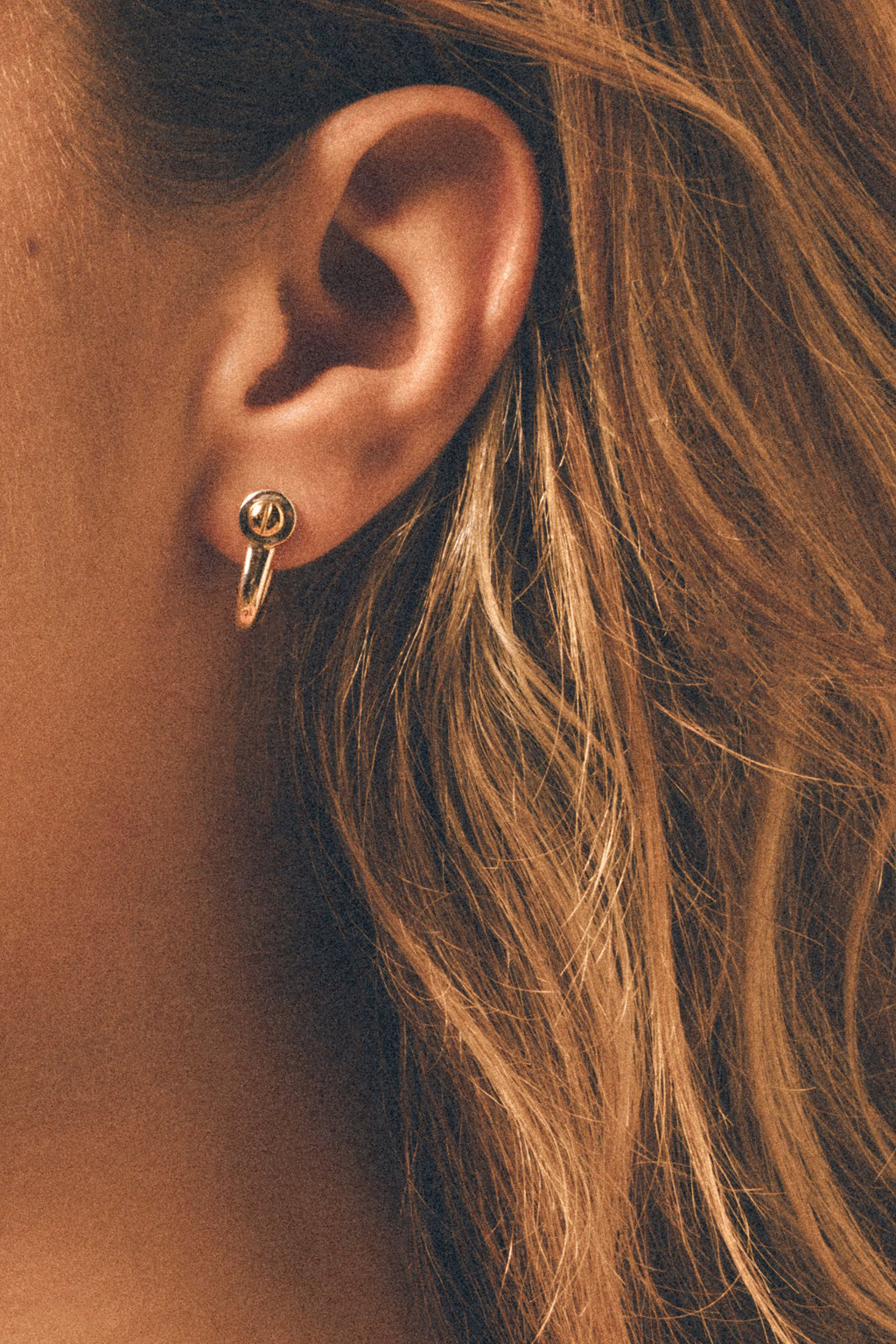 Boucles D'oreilles L'etrier en Argent et Vis en Or