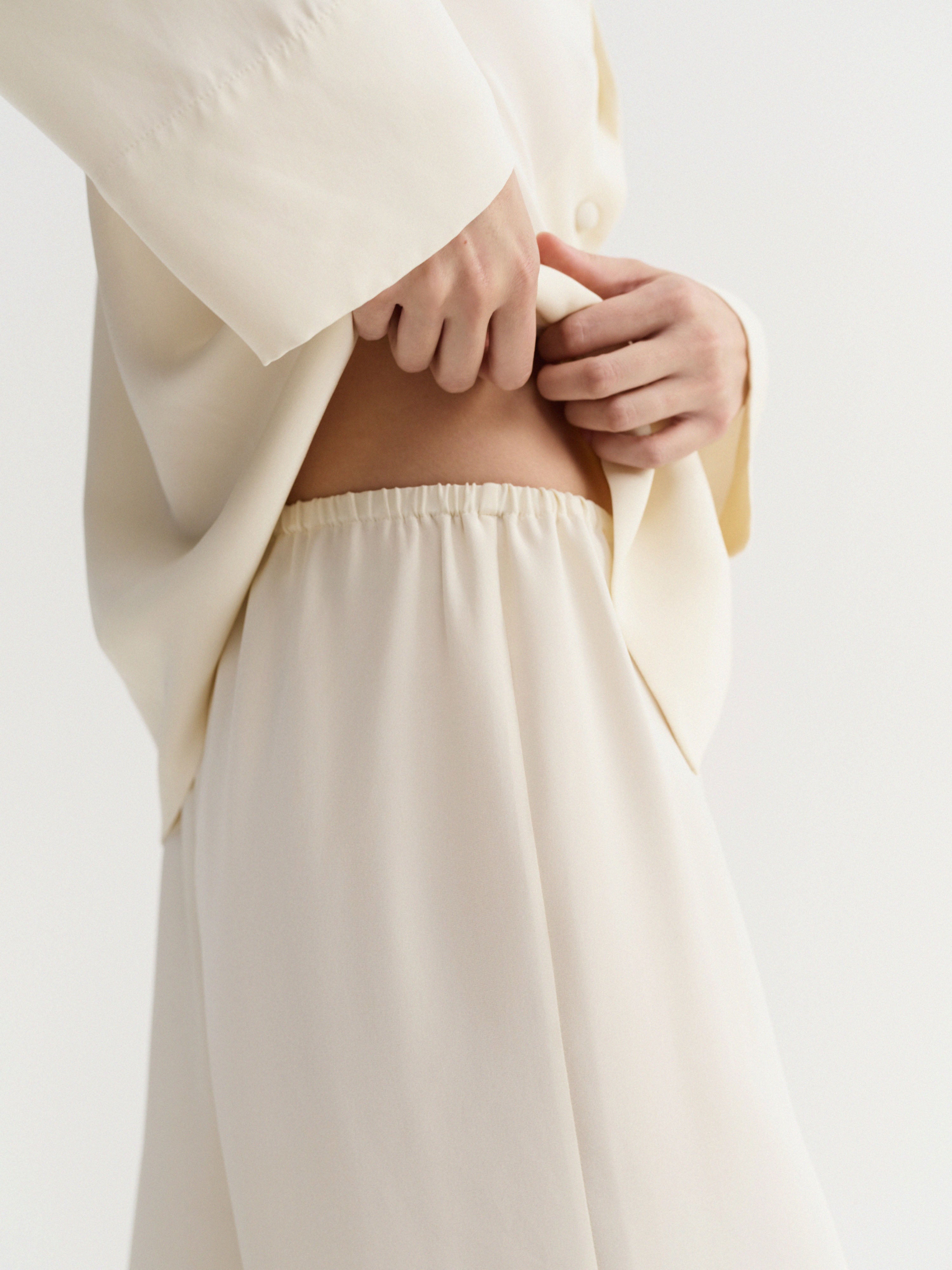 Philine Silk Pants Vanilla