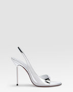 Mirror leather sandals