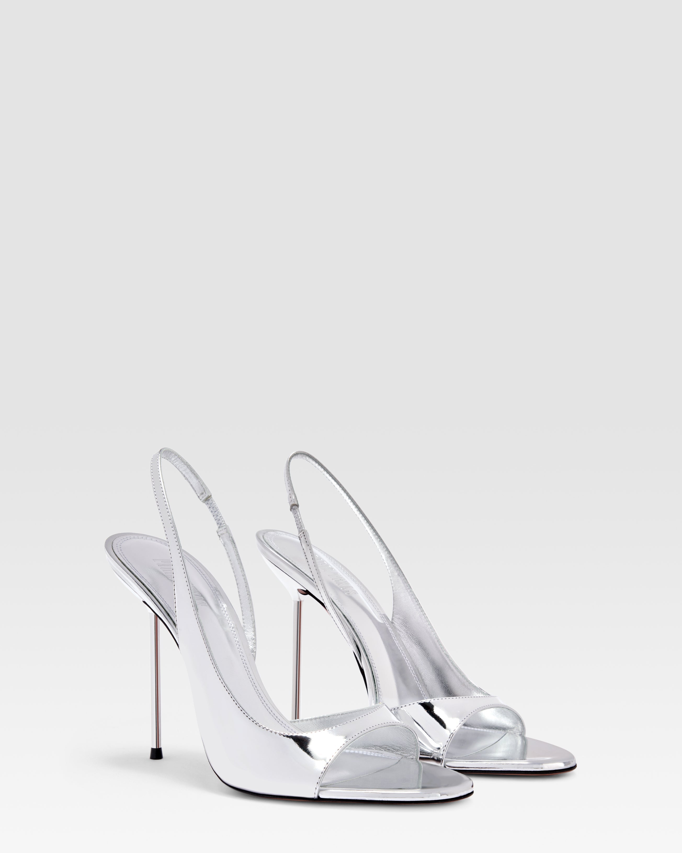 Mirror leather sandals